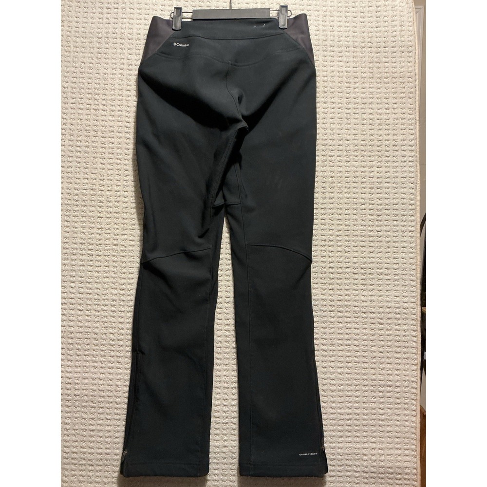 Columbia Women's Omni Heat Thermal Comfort Pants 10 Black Soft Shell - Picture 2 of 5